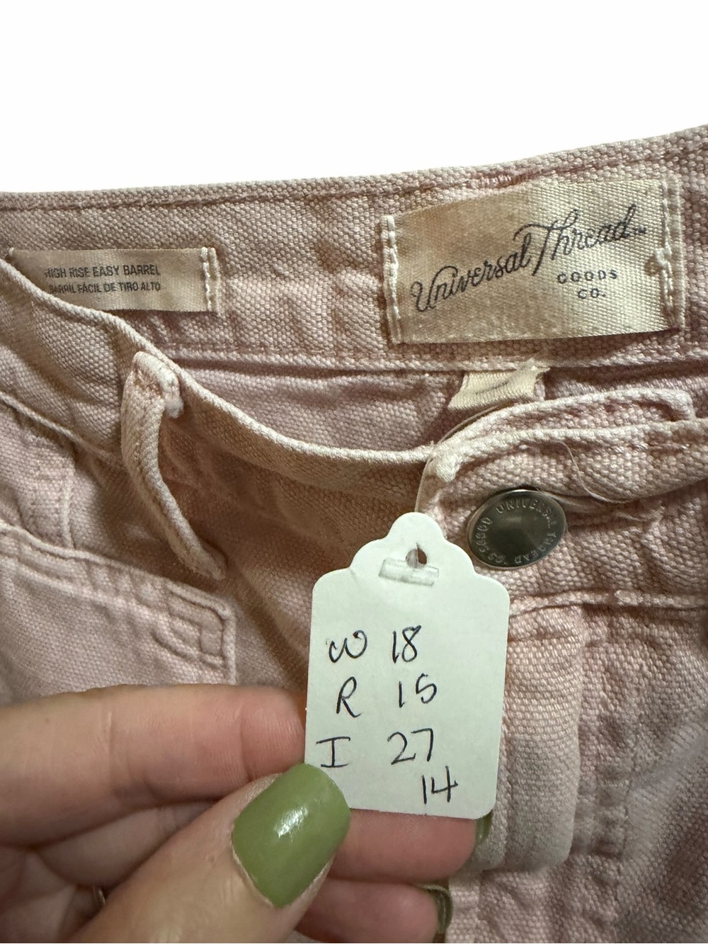 Universal Thread pink barrel jeans size 12 EUC - Picture 5 of 6